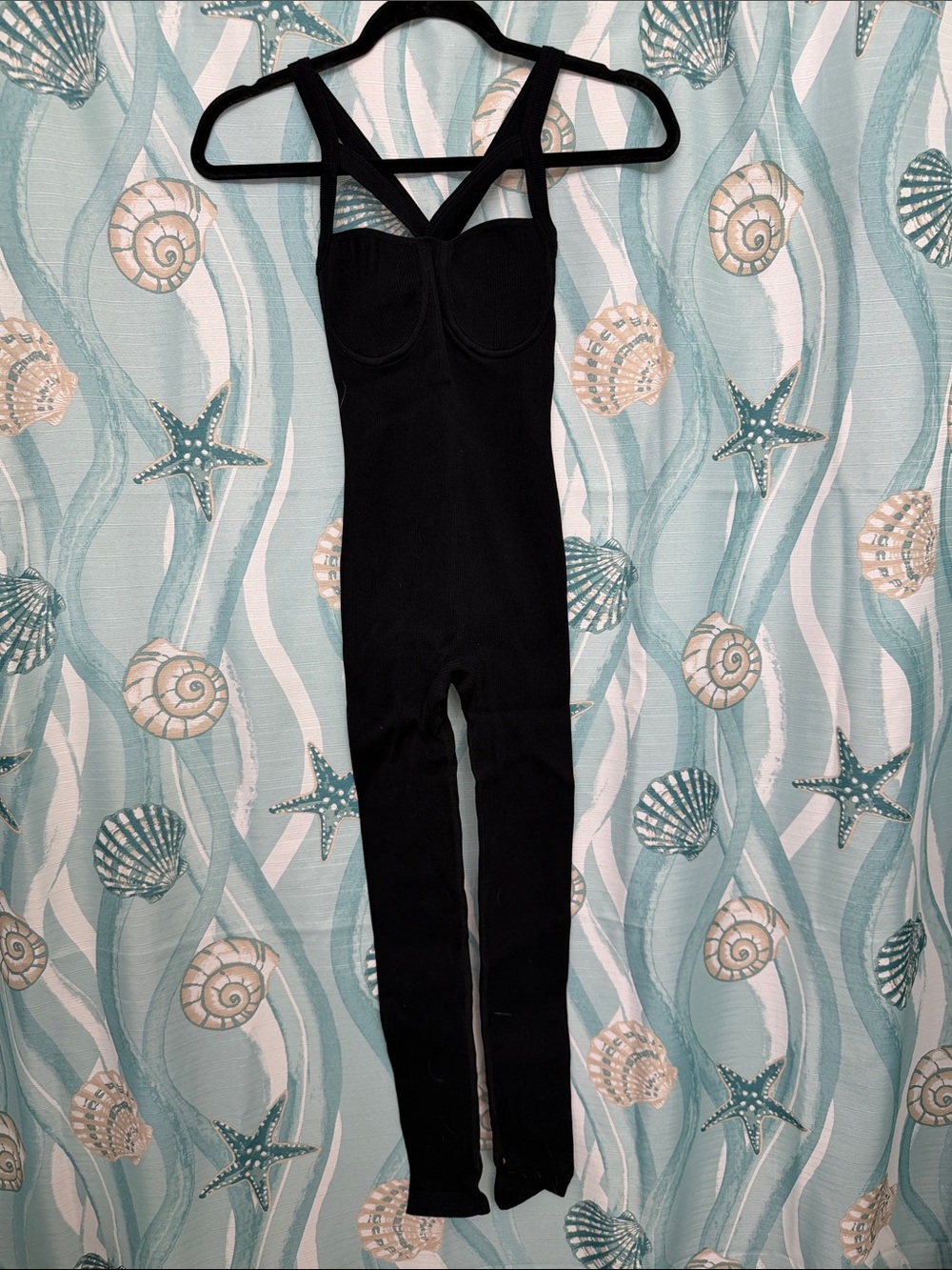 Black Sculpting One-Piece Bodysuit Jumpsuit